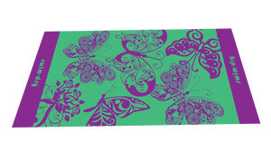 Swimdry Sea Breeze Towel: Butterflies - Jade and Purple